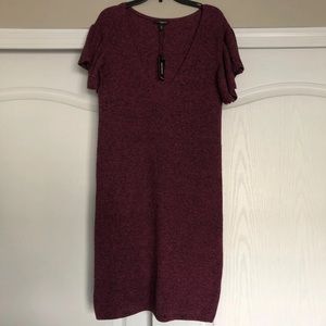 Short sleeve sweater dress